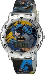 img 4 attached to 🕒 DC Comics Boys' Analog Quartz Watch with Plastic Strap, Multi-Color, 0.7 (Model: BAT4100)