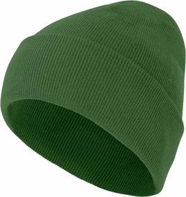 img 4 attached to 🧣 Cuffed Winter Beanie for Women, Men, and Unisex - Plain Warm Ski Hat for Skull Softness - Stretchy Daily Knit Cap