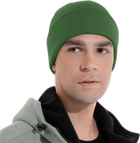 img 2 attached to 🧣 Cuffed Winter Beanie for Women, Men, and Unisex - Plain Warm Ski Hat for Skull Softness - Stretchy Daily Knit Cap