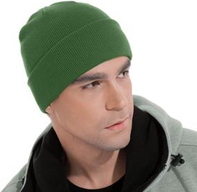 img 1 attached to 🧣 Cuffed Winter Beanie for Women, Men, and Unisex - Plain Warm Ski Hat for Skull Softness - Stretchy Daily Knit Cap