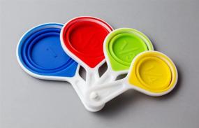 img 3 attached to 🥄 Multicolored Set of 4 Pop Out Silicone Kitchen Measuring Cups - 60ml, 80ml, 125ml, 250ml