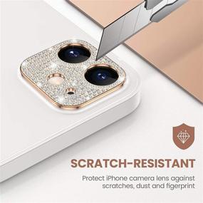 img 2 attached to 📸 [2 Pack] Goton Bling Camera Lens Protector for iPhone 12, Sparkling Diamond Lens Protective Sticker for iPhone 12 6.1inch (Silver+Rose Gold)