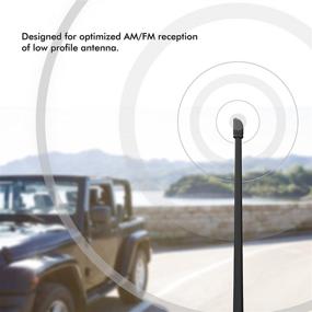 img 2 attached to 📻 Improved FM/AM Reception: Rydonair Antenna - Compatible with Jeep Wrangler JK JKU JL JLU Rubicon Sahara (2007-2021), 13 inches Flexible Rubber Antenna Replacement, Designed for Optimized Reception