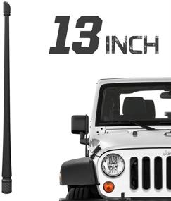 img 4 attached to 📻 Improved FM/AM Reception: Rydonair Antenna - Compatible with Jeep Wrangler JK JKU JL JLU Rubicon Sahara (2007-2021), 13 inches Flexible Rubber Antenna Replacement, Designed for Optimized Reception