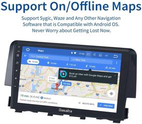 img 3 attached to 🚗 Автомагнитола Dasaita Android 10.0 для Honda Civic: 9" экран с GPS-навигацией, 4 ГБ ОЗУ 64 ГБ ПЗУ