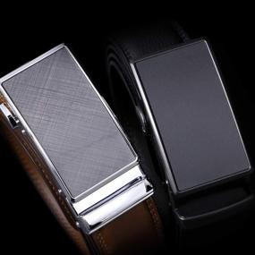 img 3 attached to Leather Ratchet Comfort Automatic Buckle Men's Accessories in Belts