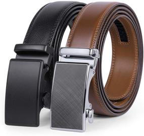 img 4 attached to Leather Ratchet Comfort Automatic Buckle Men's Accessories in Belts