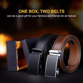 img 1 attached to Leather Ratchet Comfort Automatic Buckle Men's Accessories in Belts