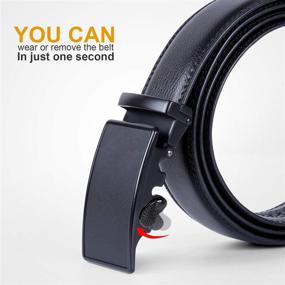 img 2 attached to Leather Ratchet Comfort Automatic Buckle Men's Accessories in Belts