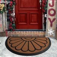 🏡 прочный коричневый коврик премиум-качества - 30x18 - идеален для использования на улице, рождественский коврик для входной двери - идеальный коврик для наружного входа. логотип