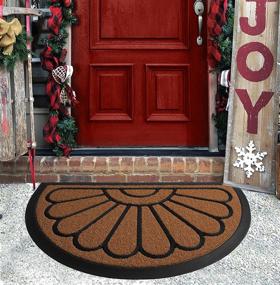 img 4 attached to 🏡 Прочный коричневый коврик премиум-качества - 30x18 - идеален для использования на улице, рождественский коврик для входной двери - идеальный коврик для наружного входа.