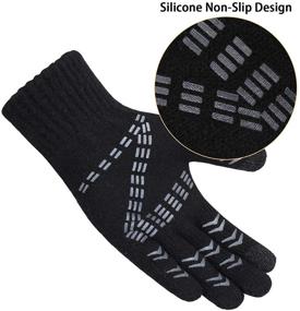 img 1 attached to 🧤 Stay Warm and Connected: Winter Gloves with Thermal Touch Screen Technology for Men's Accessories