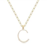 xocartige pearl initial necklace letter logo