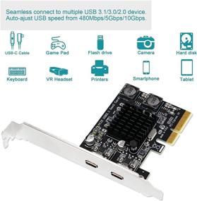 img 1 attached to 💻 High-Speed USB-C Expansion Card with FebSmart Self-Powered Technology (FS-C2-Pro) - Boost Your PC Connectivity!