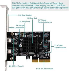 img 3 attached to 💻 High-Speed USB-C Expansion Card with FebSmart Self-Powered Technology (FS-C2-Pro) - Boost Your PC Connectivity!