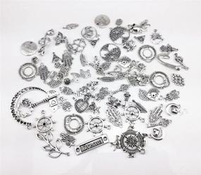 img 2 attached to Yueton 100g (Approx 80pcs) Assorted DIY Antique Charms Pendant for Crafting, Jewelry Making Accessory - Silver