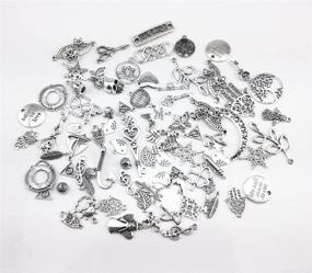 img 3 attached to Yueton 100g (Approx 80pcs) Assorted DIY Antique Charms Pendant for Crafting, Jewelry Making Accessory - Silver