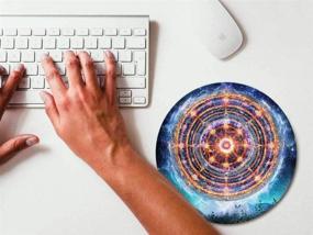 img 1 attached to 🌌 QJ CMJ Art Galaxy Planet Round Mouse Pad: Enhance Your Gaming Experience with Rubber Round Mouse Mat (7.87inchx7.87inch)