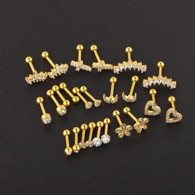 img 3 attached to Earrings Cartilage Surgical Stainless Zirconia