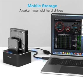 img 3 attached to 💾 FIDECO Dual Bay SATA Hard Drive Docking Station - USB 3.0, SSD/HDD, Duplicator/Clone, 12TB Support