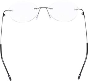 img 1 attached to CessBlu Rimless Reading Glasses Gunmetal Vision Care