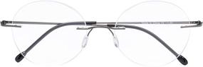 img 4 attached to CessBlu Rimless Reading Glasses Gunmetal Vision Care