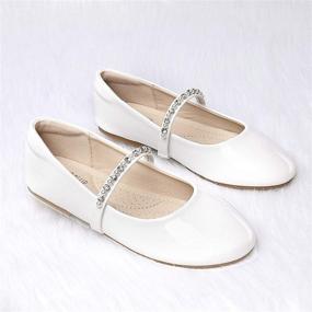 img 2 attached to 🩰 Туфли Sandalup Ballet с блестящими стразами для девочек