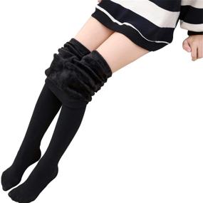 img 3 attached to 🩰 Tulucky Girls Cozy Dance Tight Little Kid/Big Kid Thick Warm Fleece Lined Ballet Footed Leggings