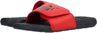 puma slide sandal black white men's shoes logo