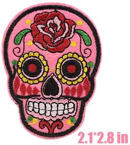 img 1 attached to Skull Embroidered Patches Applique Patch，Embroidery