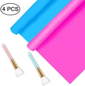 img 3 attached to 🛠️ AIFUDA 2 Pcs Multipurpose Extra Large Silicone Mats: Non-Stick Placemat Countertop Mats for Crafts, Jewelry Casting, Epoxy Glitter Tumblers Making + 2 Silicone Brushes