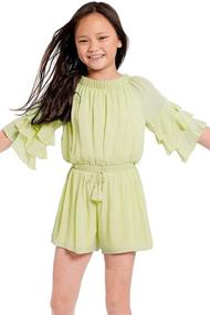 img 3 attached to 🌸 Stylish and Comfy Bohemian Crinkle Girls' Clothing and Jumpsuits - Truly Me Collection!