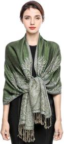 img 4 attached to 🧣 Pashmina Reversible Paisley Blanket Scarves: Exquisite Women's Accessories in Scarves & Wraps