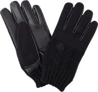 🧤 stylish dockers black leather gloves - size medium: men's essential accessories for gloves & mittens logo