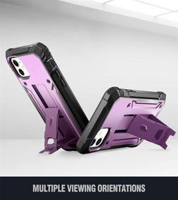 img 1 attached to Poetic iPhone 11 Rugged Case with Kickstand, Full-Body Dual-Layer Shockproof Cover, Built-in-Screen Protector, Metallic Purple - Revolution Series, for Apple iPhone 11 (2019) 6.1 Inch