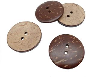 img 2 attached to 🥥 Kbraveo 150pc 1 inch Thick Coconut Shell Buttons with 2 Holes – Ideal for Crafts, Sewing, and Decorations