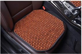 img 4 attached to 🪑 KENNISI Wood Beaded Car Seat Cushion - Cooling Car Office Chair Seats - Truck Seat Cushion with Large Wooden Beads - Autumn & Summer - 1 Piece (1 Coffee FD)