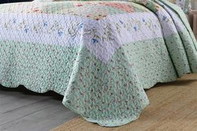 img 1 attached to 🛏️ MarCielo Lightweight 3 Piece Quilt Set Coverlet Set By014 - Queen Bedspread Set