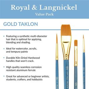 img 2 attached to 🖌️ Производство кистей Premium Royal & Langnickel Zip N' Close 12-кусочный набор кистей среднего размера из золотого тахлона.