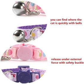 img 1 attached to 🐱 THAIN Breakaway Cat Collar with Bell and Bowtie - Cute Collar for Cats and Kittens