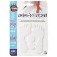 stay safe with compac safe-t-shapes bathtub appliques, white feet - 3 count logo