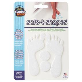 img 2 attached to Stay Safe with Compac Safe-T-Shapes Bathtub Appliques, White Feet - 3 Count