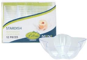 img 1 attached to 🍽️ Набор пластиковой посуды для подачи - Lillian Tablesettings Mini Stardish, 3 унции, 12 штук