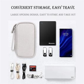 img 1 attached to 📱 Grey Waterproof Hard Drive Case & Charger Bag - Organizer for Electronics, USB Flash Drives, Cables, and Chargers