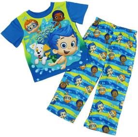 img 1 attached to 🐠 Adorable Bubble Guppies Toddler Boys 3-Piece Shorts Pajamas Set - Comfy and Cute!