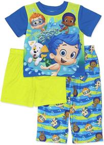 img 4 attached to 🐠 Adorable Bubble Guppies Toddler Boys 3-Piece Shorts Pajamas Set - Comfy and Cute!