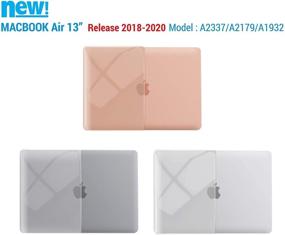 img 2 attached to 💻 Ibenzer Crystal Clear MacBook Air 13 Inch Case - M1 A2337 A2179 A1932, Hard Shell Cover for Mac Air 13 Retina Display with Touch ID (2018-2021)