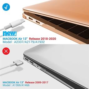 img 1 attached to 💻 Ibenzer Crystal Clear MacBook Air 13 Inch Case - M1 A2337 A2179 A1932, Hard Shell Cover for Mac Air 13 Retina Display with Touch ID (2018-2021)