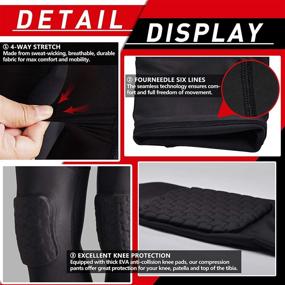 img 1 attached to 🏀 Enhance Performance with LEGENDFIT Basketball Compression Athletic Leggings - Boys' Clothing