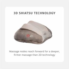 img 3 attached to 🌸 Смартфон HoMedics 3D Shiatsu и массажная подушка с вибрацией и подогревом - полноценное расслабление для верхней и нижней спины, шеи и плеч - интегрированные контроли, комфортная подушка, легкий партнер для путешествий.